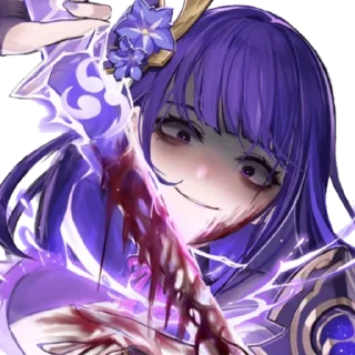 😈 Сёгун Райдэн ~ @stikers_animeLove, Telegram sticker 24 of 91