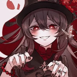 🥀 Hu Tao @itsgensharts, стікер Telegram 12 з 50