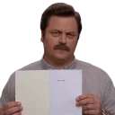 Sticker from Ron Swanson