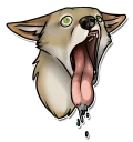 👅 emoji Majestic Coyote Telegram sticker 9 of 21