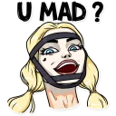 😳 emoji Harley Quinn Telegram sticker 7 of 25