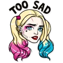 😢 emoji Harley Quinn Telegram sticker 20 of 25