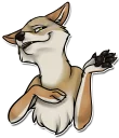 😏 emoji Majestic Coyote Telegram sticker 14 of 21