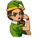 💪 emoji Santa Claudia Telegram sticker 12 of 20