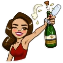 🍾 emoji Santa Claudia Telegram sticker 13 of 20