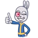 👍 emoji Not Your Bunny Telegram sticker 4 of 30