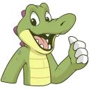👍 emoji Croc O'Dile Telegram sticker 9 of 49
