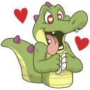 😍 emoji Croc O'Dile Telegram sticker 8 of 49