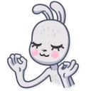 😌 emoji Not Your Bunny Telegram sticker 19 of 30