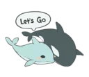 👣 emoji Orca & Dolphin Telegram sticker 17 of 40