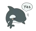 👍 emoji Orca & Dolphin Telegram sticker 10 of 40