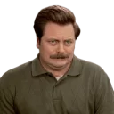 😖 emoji Ron Swanson Telegram sticker 14 of 18