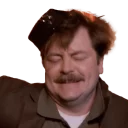 🍻 emoji Ron Swanson Telegram sticker 16 of 18