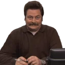 😂 emoji Ron Swanson Telegram sticker 10 of 18