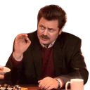 👌 emoji Ron Swanson Telegram sticker 11 of 18