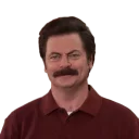 😊 emoji Ron Swanson Telegram sticker 7 of 18