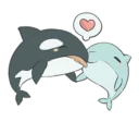Sticker from Orca & Dolphin