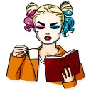 📕 emoji Harley Quinn Telegram sticker 22 of 25