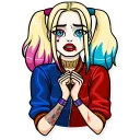 😥 emoji Harley Quinn Telegram sticker 16 of 25
