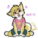 ❤ emoji Ash Coyote Telegram sticker 1 of 18