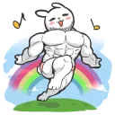 🌈 Rabbo the Muscle Rabbit by Babustudio, Telegram sticker 12 of 80
