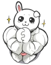 ✨ Rabbo the Muscle Rabbit by Babustudio, Telegram sticker 16 of 80