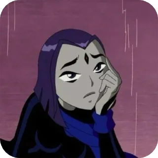 👾 emoji 𝐑𝐚𝐯𝐞𝐧 2003. Тгк: @RavenTeenTitans03 Telegram sticker 17 of 39