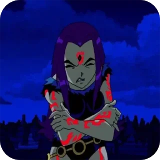 👾 emoji 𝐑𝐚𝐯𝐞𝐧 2003. Тгк: @RavenTeenTitans03 Telegram sticker 22 of 39