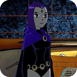 👾 emoji 𝐑𝐚𝐯𝐞𝐧 2003. Тгк: @RavenTeenTitans03 Telegram sticker 23 of 39