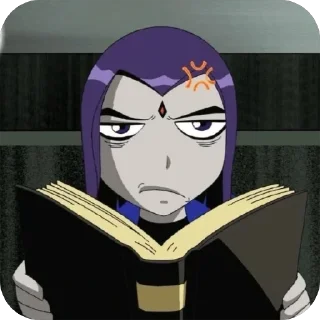 👾 emoji 𝐑𝐚𝐯𝐞𝐧 2003. Тгк: @RavenTeenTitans03 Telegram sticker 18 of 39