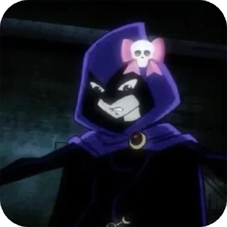 👾 emoji 𝐑𝐚𝐯𝐞𝐧 2003. Тгк: @RavenTeenTitans03 Telegram sticker 4 of 39