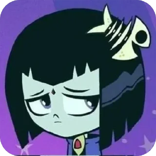 👾 emoji 𝐑𝐚𝐯𝐞𝐧 2003. Тгк: @RavenTeenTitans03 Telegram sticker 2 of 39