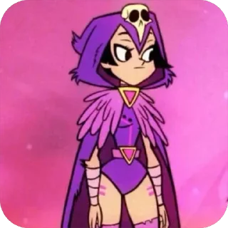 👾 emoji 𝐑𝐚𝐯𝐞𝐧 2003. Тгк: @RavenTeenTitans03 Telegram sticker 14 of 39