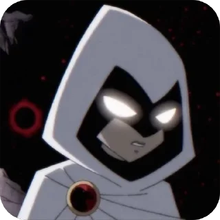 👾 emoji 𝐑𝐚𝐯𝐞𝐧 2003. Тгк: @RavenTeenTitans03 Telegram sticker 10 of 39