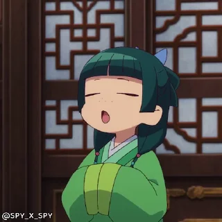 😌 emoji @spy_x_spy Kusuriya no Hitorigoto Telegram sticker 9 of 18