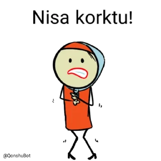 😰 emoji Nisa @Qonshubot Telegram sticker 15 of 31