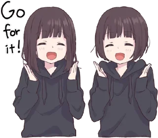 👏 emoji Menhera-chan @English_World_Chatting Telegram sticker 13 of 112