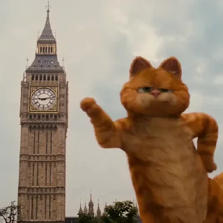 🐈 emoji ፥   𝖦𝖺𝗋𝖿𝗂𝖾𝗅𝖽  〃   ‌ @Swanpack Telegram sticker 5 of 50