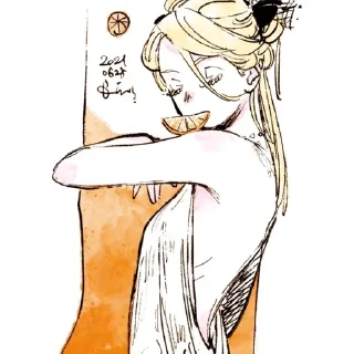 🍊 emoji ➤Emma 𖤓 @Snatch_Me 𖣂 Telegram sticker 17 of 100