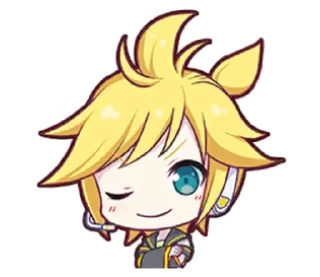 😉 emoji Kagamine Len Telegram sticker 12 of 14