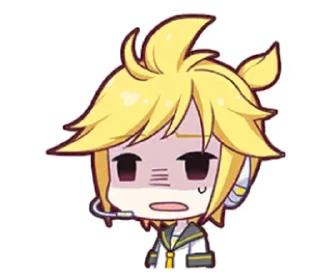 😬 emoji Kagamine Len Telegram sticker 7 of 14