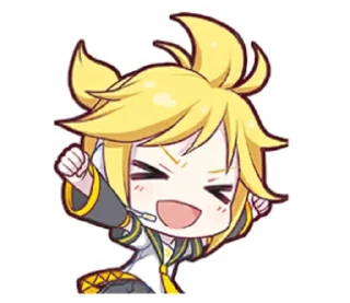 😄 emoji Kagamine Len Telegram sticker 6 of 14