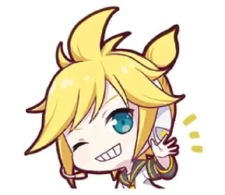 🤝 emoji Kagamine Len Telegram sticker 8 of 14