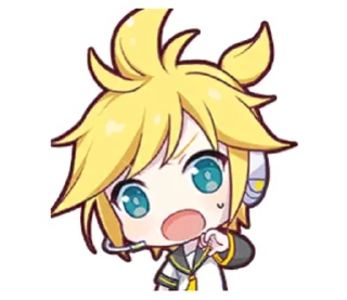 😦 emoji Kagamine Len Telegram sticker 5 of 14