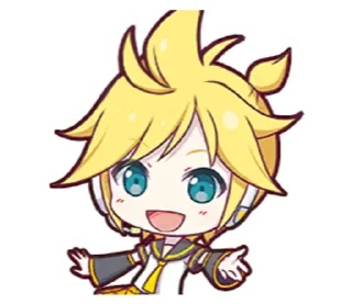 👋 emoji Kagamine Len Telegram sticker 3 of 14