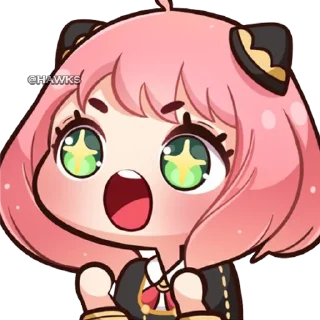 🤩 emoji 🥜 Anya Forger (@TodorokiShouto) Telegram sticker 10 of 56