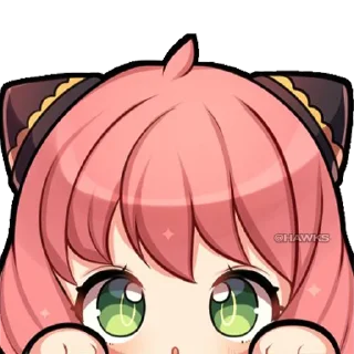 😮 emoji 🥜 Anya Forger (@TodorokiShouto) Telegram sticker 6 of 56