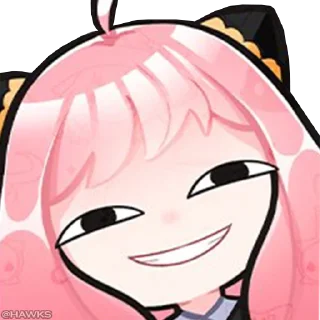 😏 emoji 🥜 Anya Forger (@TodorokiShouto) Telegram sticker 18 of 56