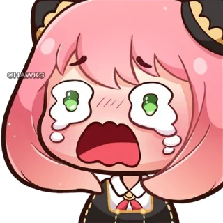 😭 emoji 🥜 Anya Forger (@TodorokiShouto) Telegram sticker 11 of 56