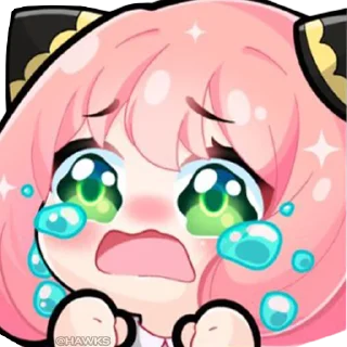 😭 emoji 🥜 Anya Forger (@TodorokiShouto) Telegram sticker 23 of 56